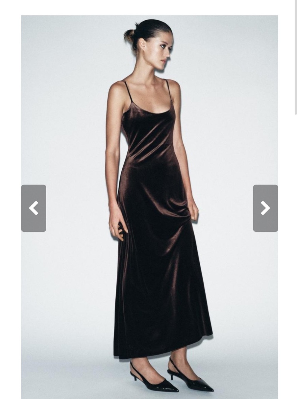 Slip Maxi Dress in Dark Brown